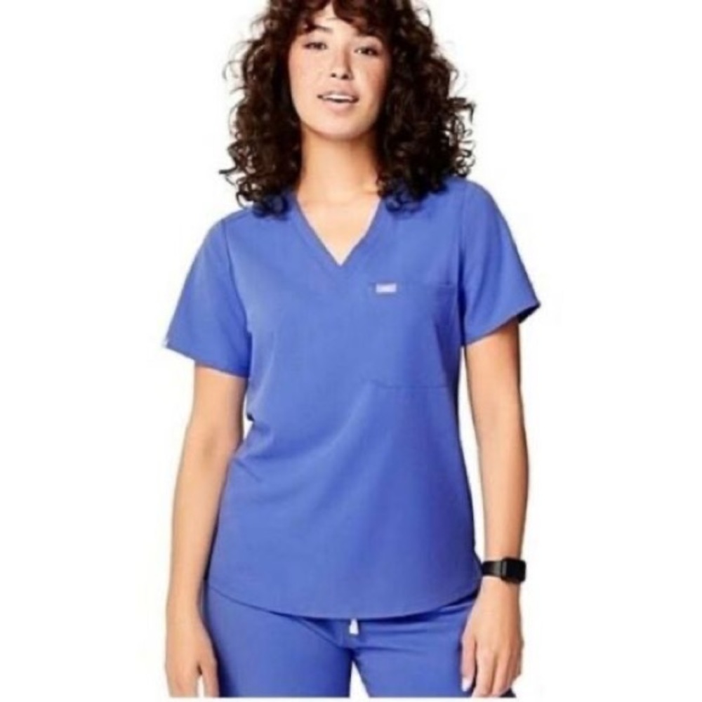 Denim figs scrub set